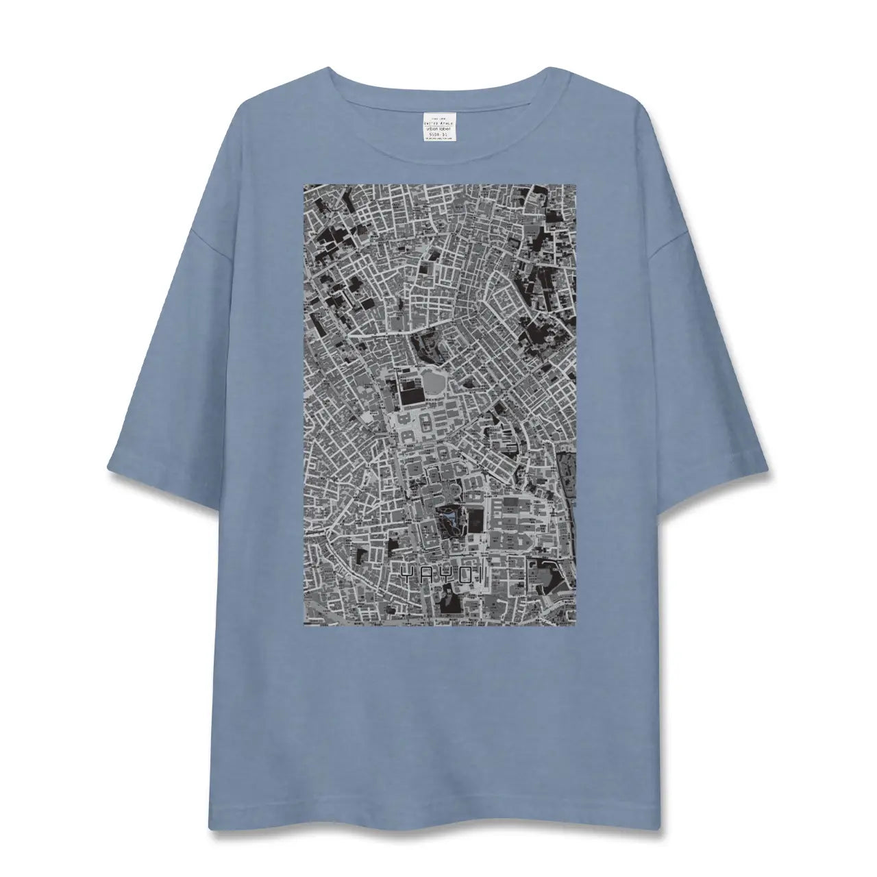 【弥生（東京都）】地図柄ビッグシルエットTシャツ