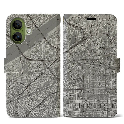 【淀屋橋（大阪府）】地図柄iPhoneケース（手帳タイプ）