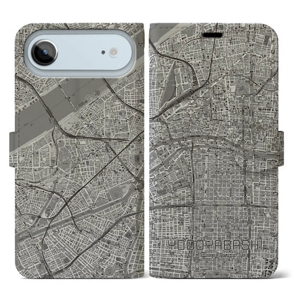 【淀屋橋（大阪府）】地図柄iPhoneケース（手帳タイプ）