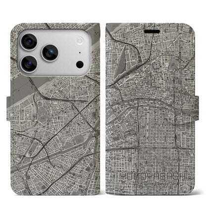 【淀屋橋（大阪府）】地図柄iPhoneケース（手帳タイプ）