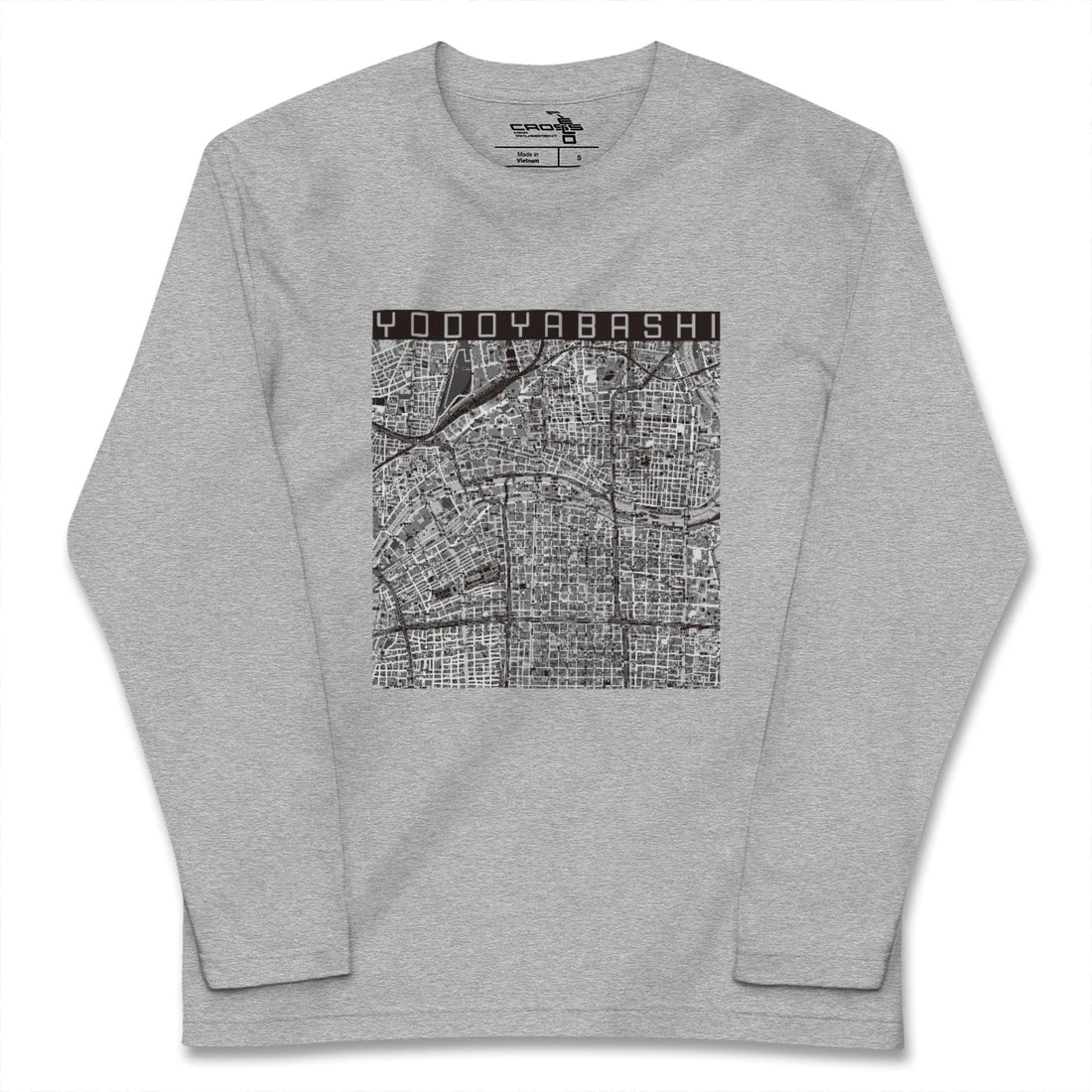 【淀屋橋（大阪府）】地図柄ロングスリーブTシャツ