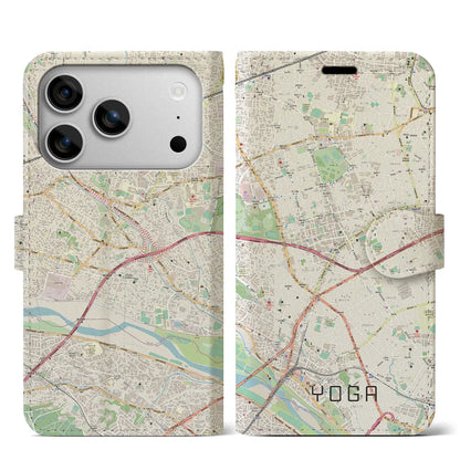 【用賀（東京都）】地図柄iPhoneケース（手帳タイプ）