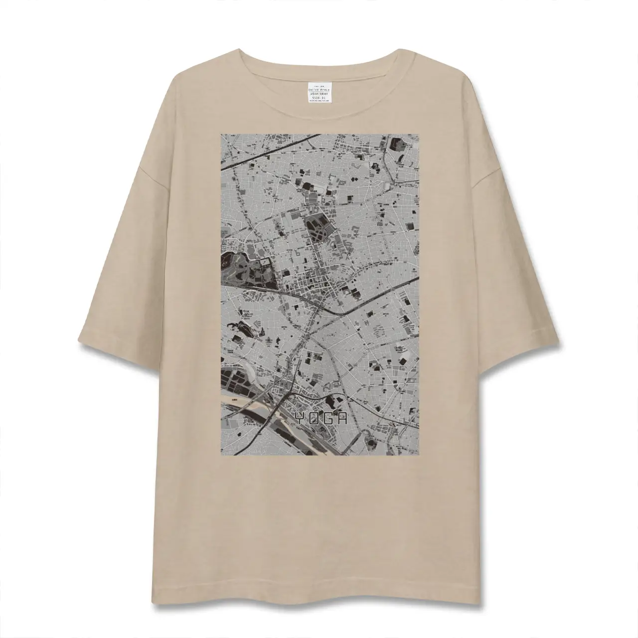 【用賀（東京都）】地図柄ビッグシルエットTシャツ