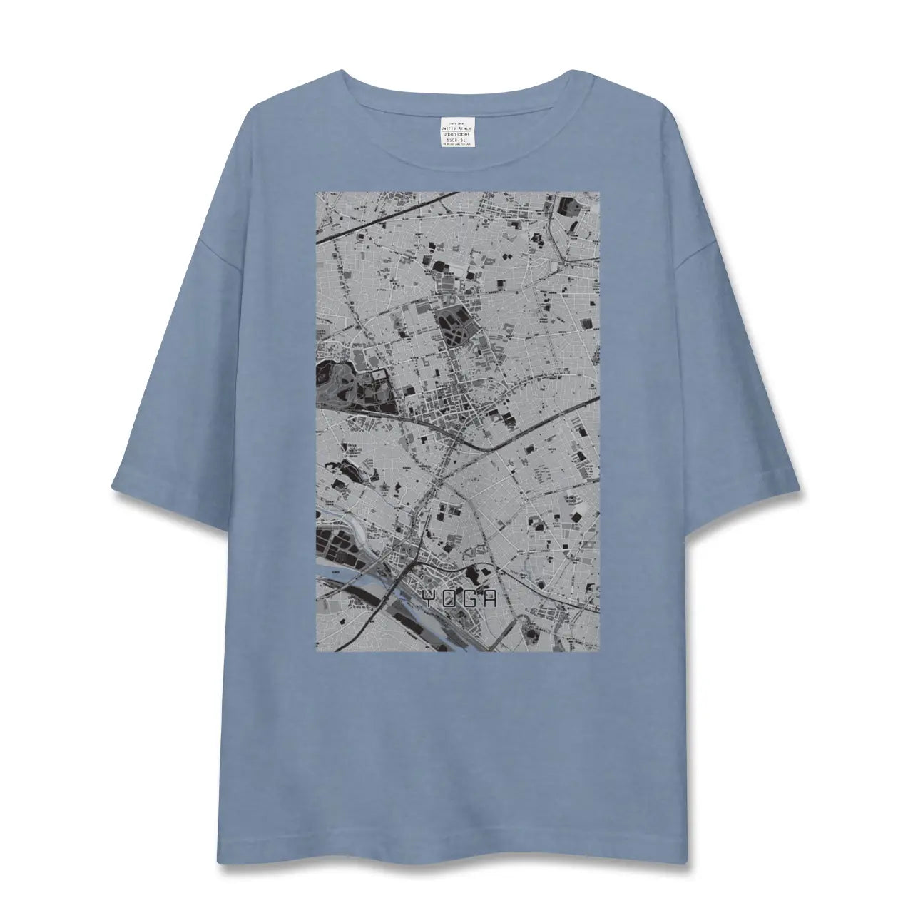 【用賀（東京都）】地図柄ビッグシルエットTシャツ