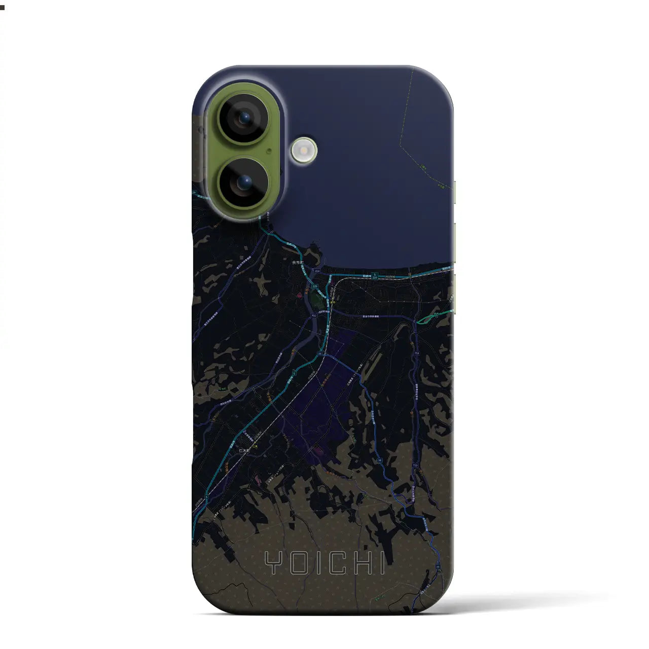 【余市（北海道）】地図柄iPhoneケース（バックカバータイプ）