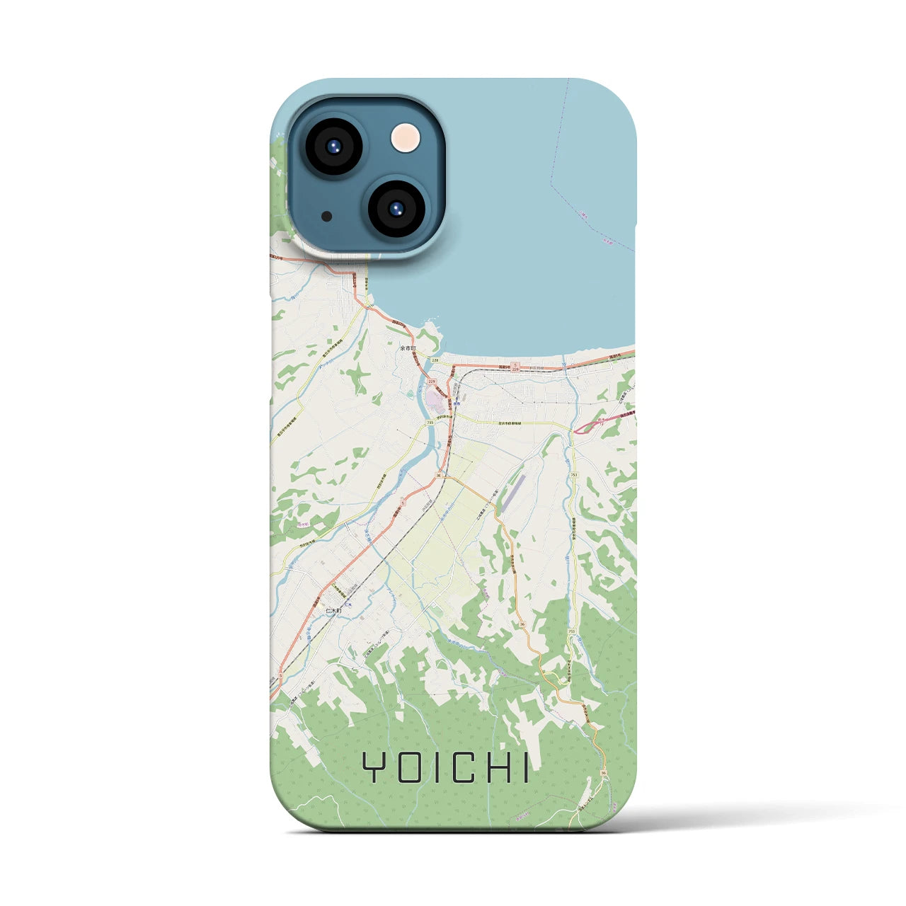 【余市（北海道）】地図柄iPhoneケース（バックカバータイプ）