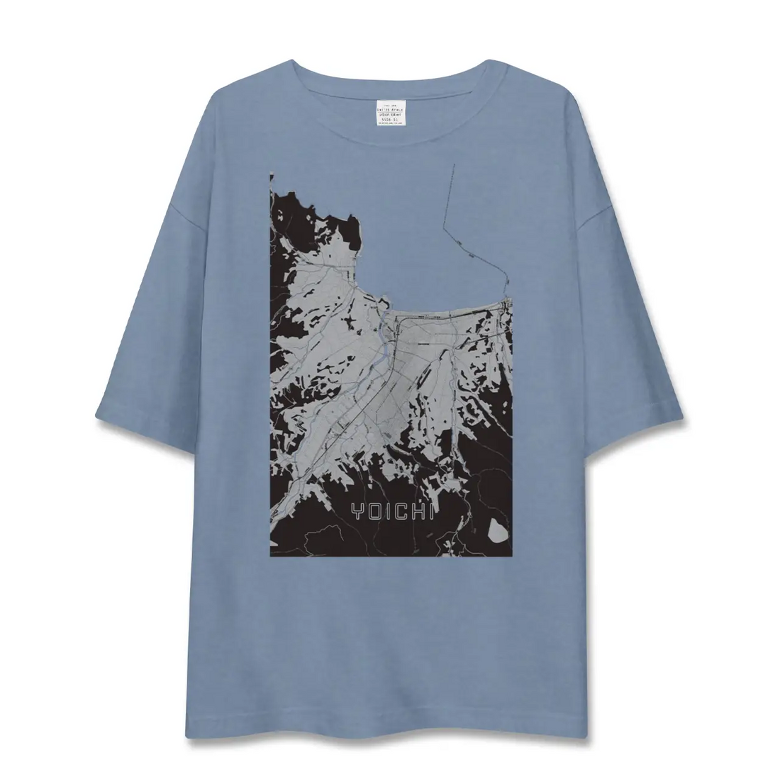 【余市（北海道）】地図柄ビッグシルエットTシャツ