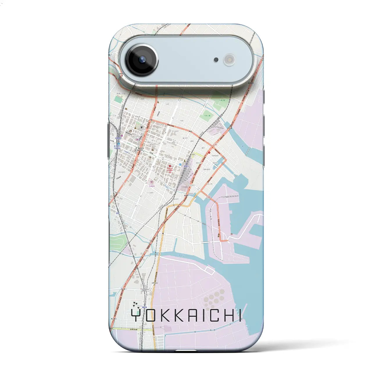 【四日市（三重県）】地図柄iPhoneケース（バックカバータイプ）