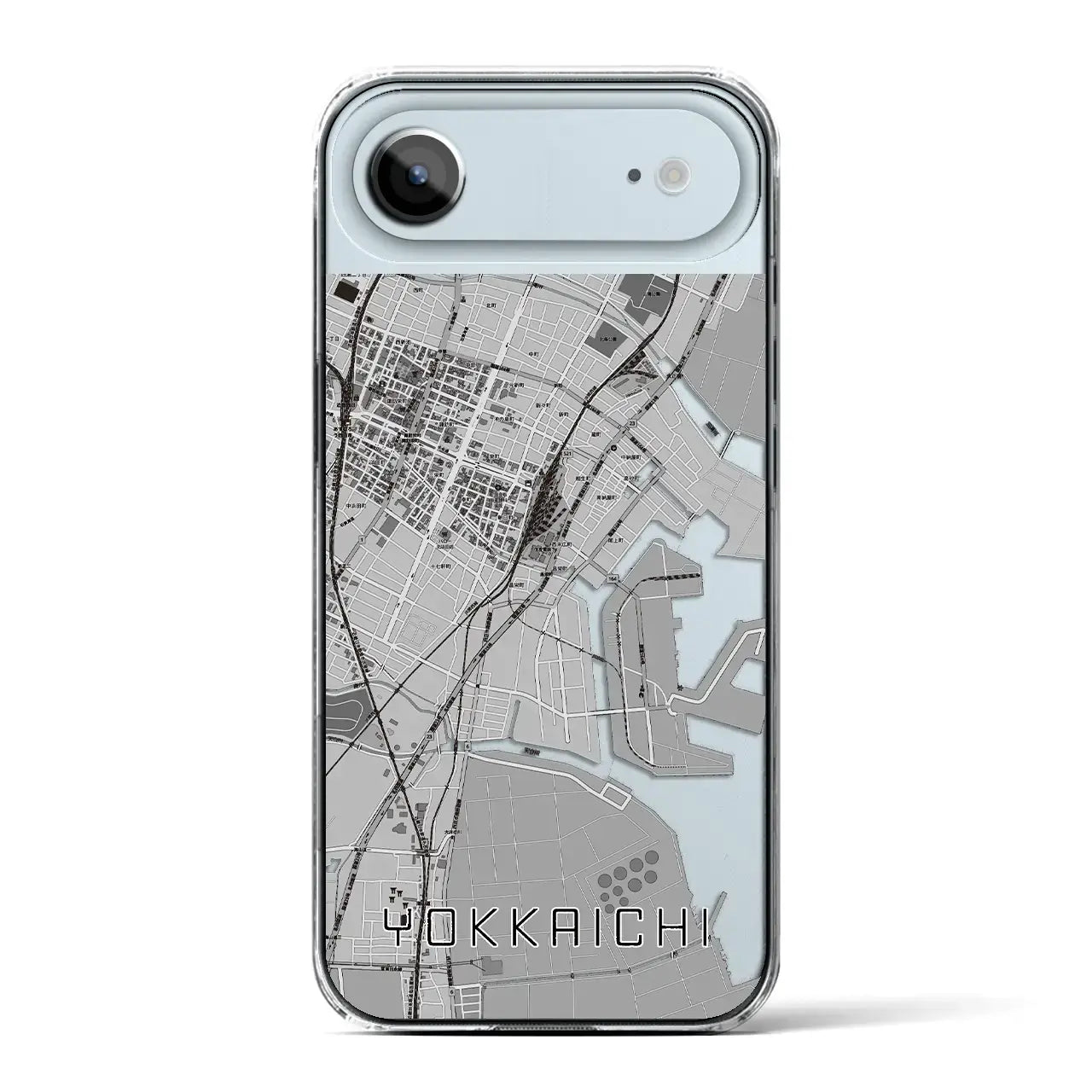 【四日市（三重県）】地図柄iPhoneケース（クリアタイプ）