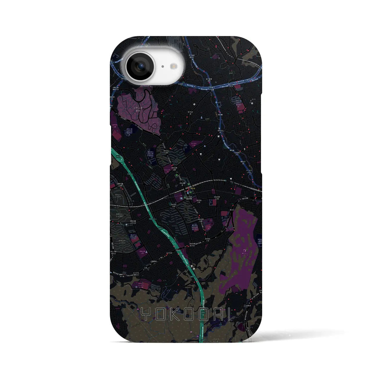 【洋光台（神奈川県）】地図柄iPhoneケース（バックカバータイプ）