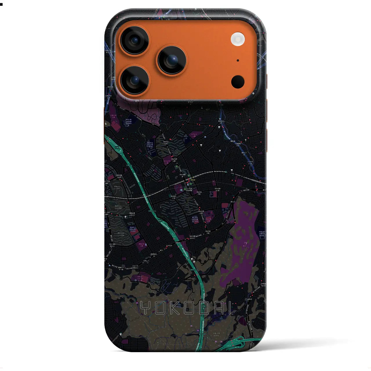 【洋光台（神奈川県）】地図柄iPhoneケース（バックカバータイプ）