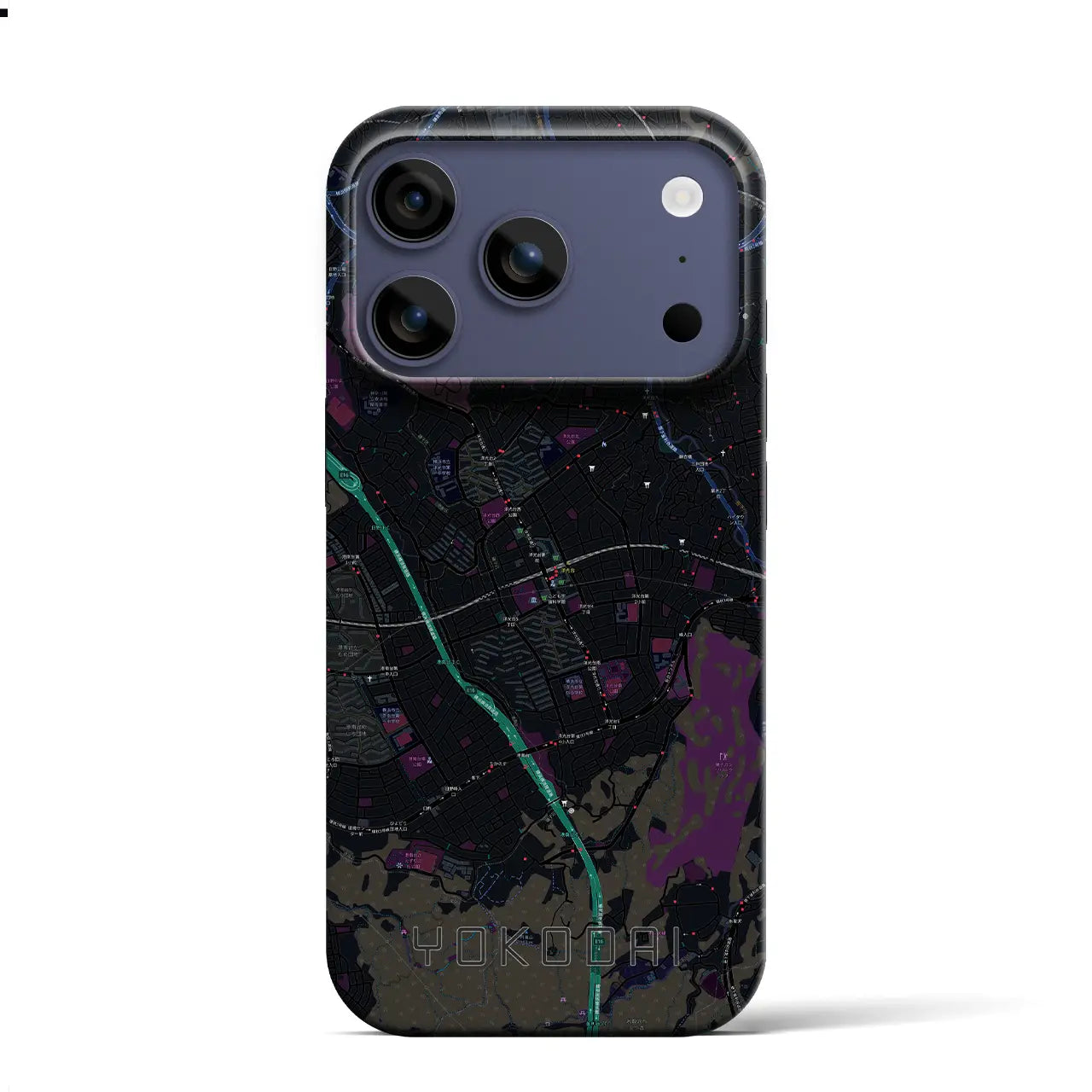 【洋光台（神奈川県）】地図柄iPhoneケース（バックカバータイプ）