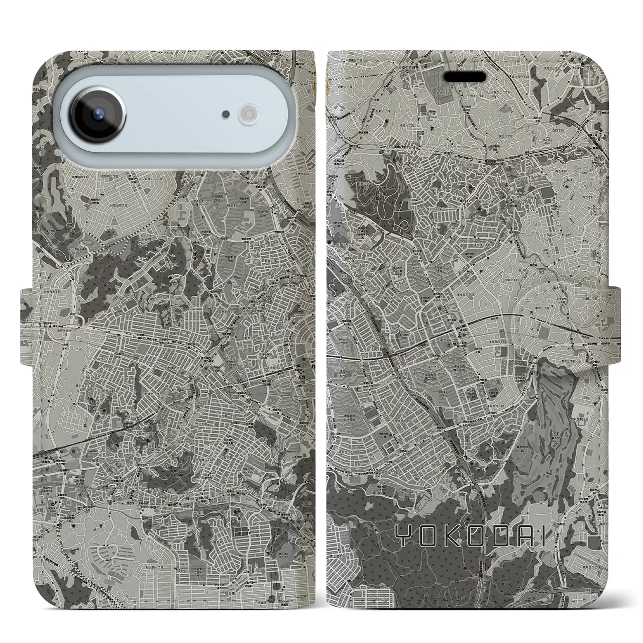 【洋光台（神奈川県）】地図柄iPhoneケース（手帳タイプ）