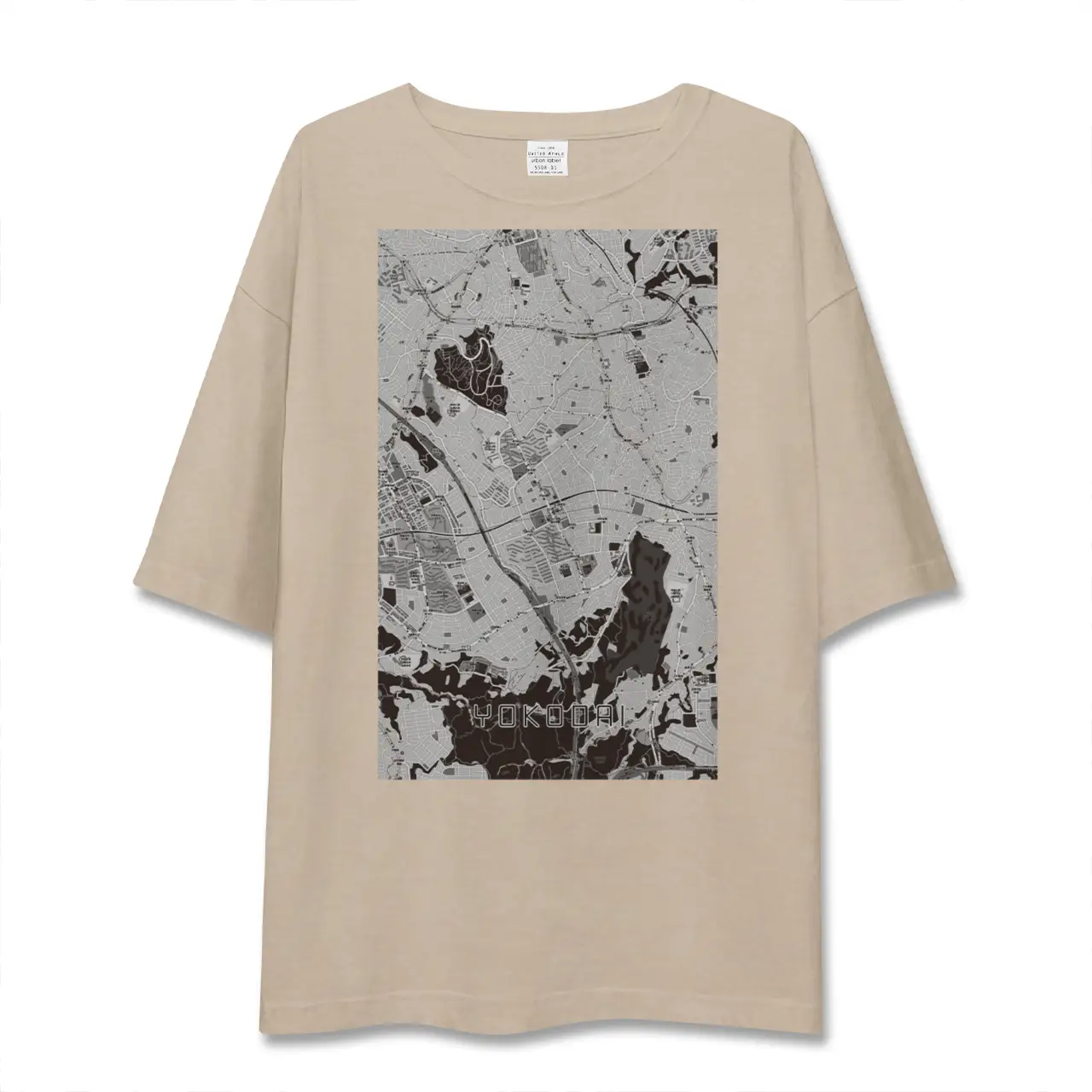 【洋光台（神奈川県）】地図柄ビッグシルエットTシャツ