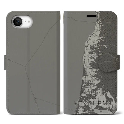 【横浜（青森県）】地図柄iPhoneケース（手帳タイプ）