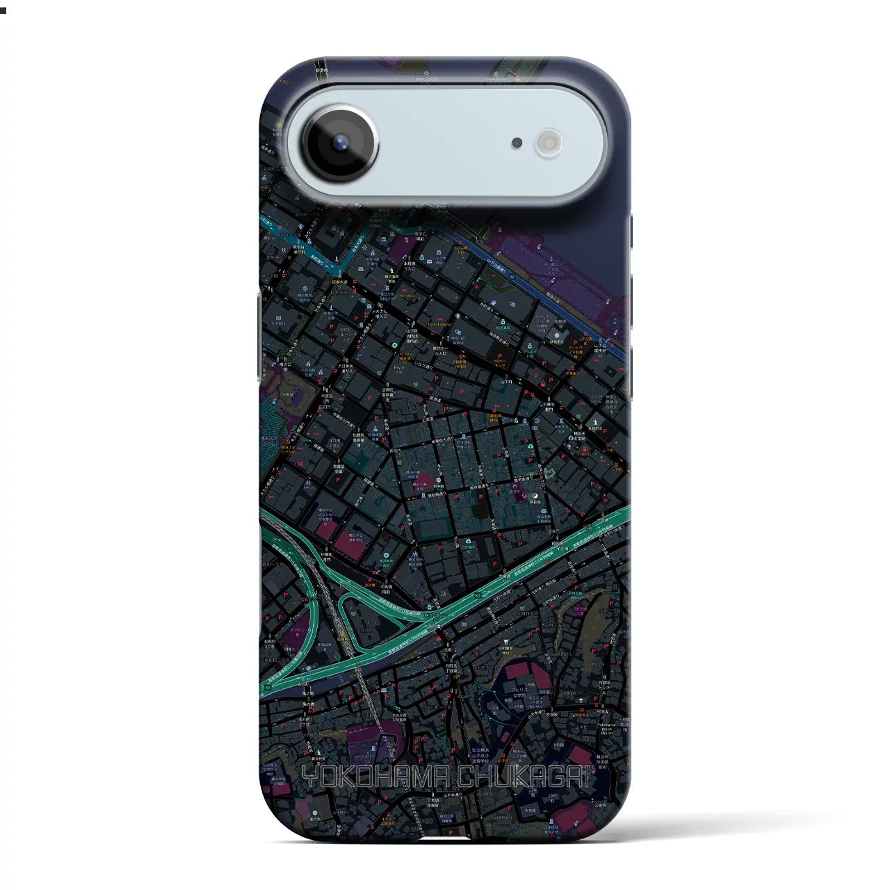 【横浜中華街（神奈川県）】地図柄iPhoneケース（バックカバータイプ）