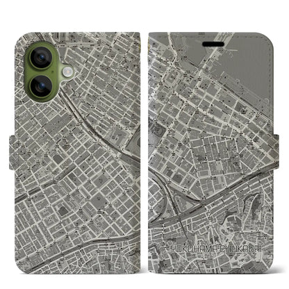 【横浜中華街（神奈川県）】地図柄iPhoneケース（手帳タイプ）