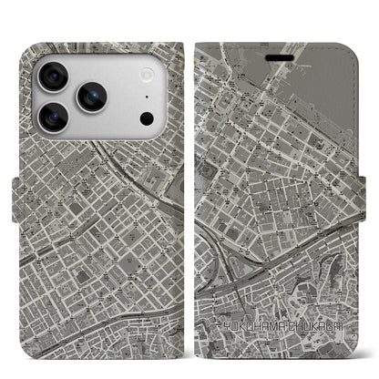 【横浜中華街（神奈川県）】地図柄iPhoneケース（手帳タイプ）