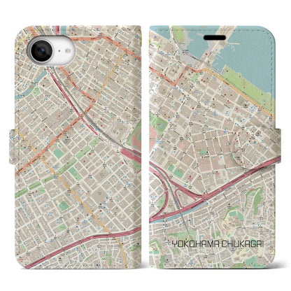 【横浜中華街（神奈川県）】地図柄iPhoneケース（手帳タイプ）