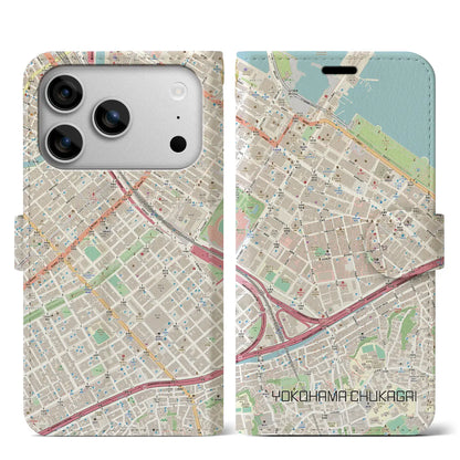 【横浜中華街（神奈川県）】地図柄iPhoneケース（手帳タイプ）