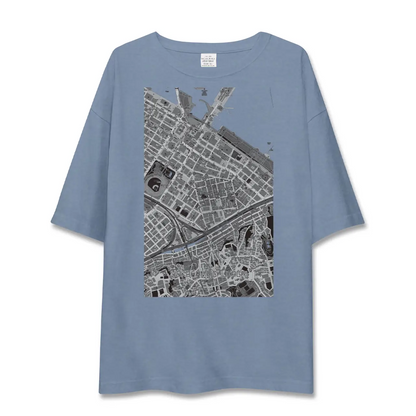 【横浜中華街（神奈川県）】地図柄ビッグシルエットTシャツ