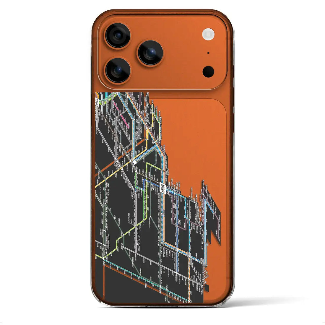 【横浜路線図(神奈川県)】路線図iPhoneケース(クリアタイプ)