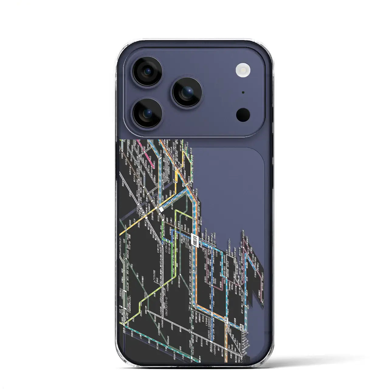 【横浜路線図（神奈川県）】路線図iPhoneケース（クリアタイプ）