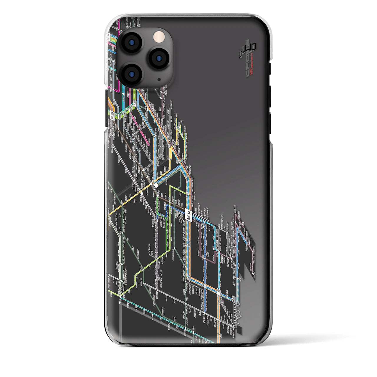 【横浜路線図（神奈川県）】路線図iPhoneケース（クリアタイプ）