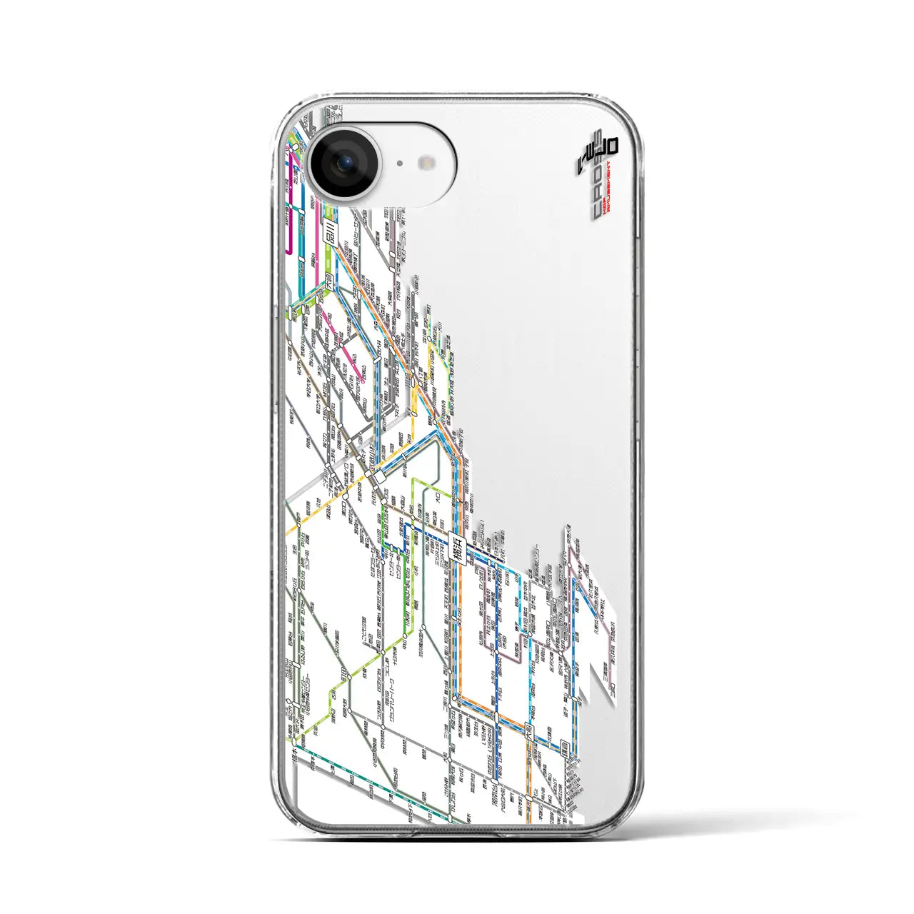 【横浜路線図（神奈川県）】路線図iPhoneケース（クリアタイプ）