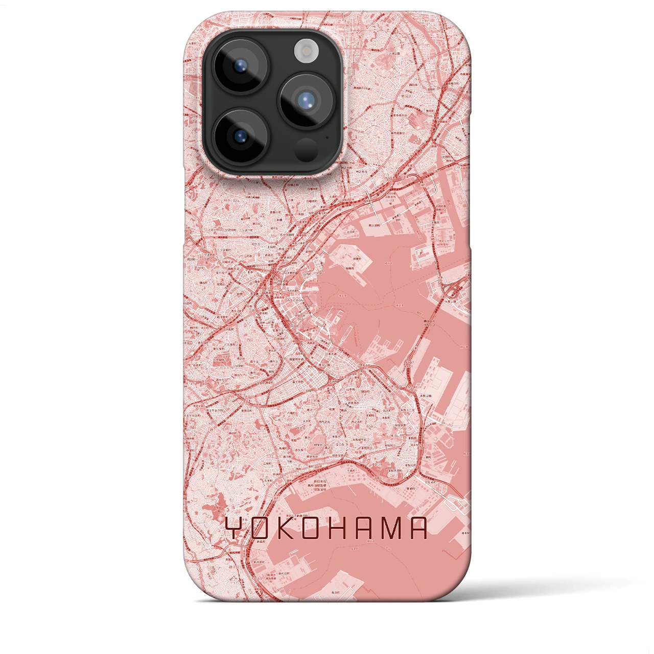 【バレンタイン限定 横浜（神奈川県）】地図柄iPhoneケース（バックカバータイプ）