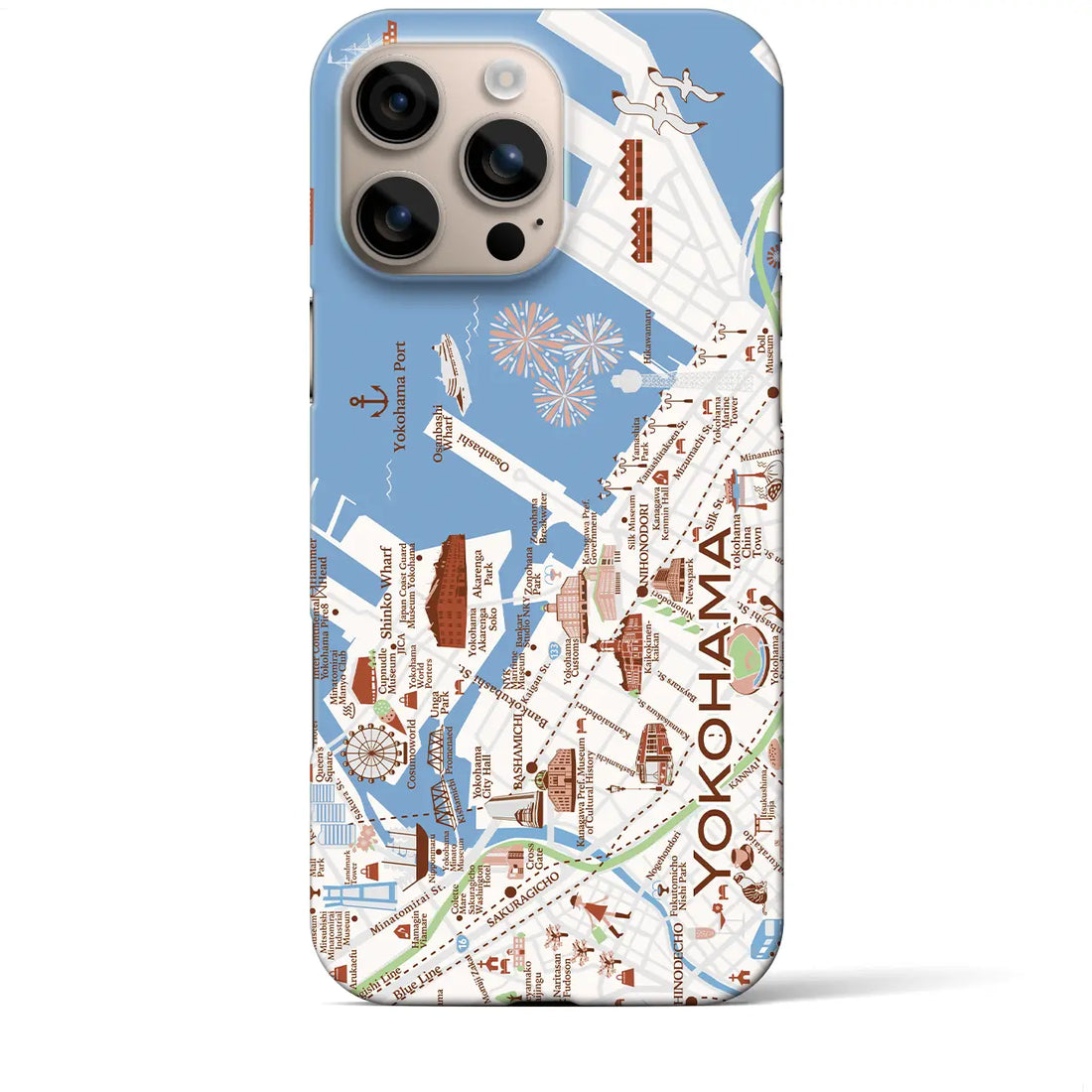 【横浜】イラストマップiPhoneケース(バックカバータイプ)