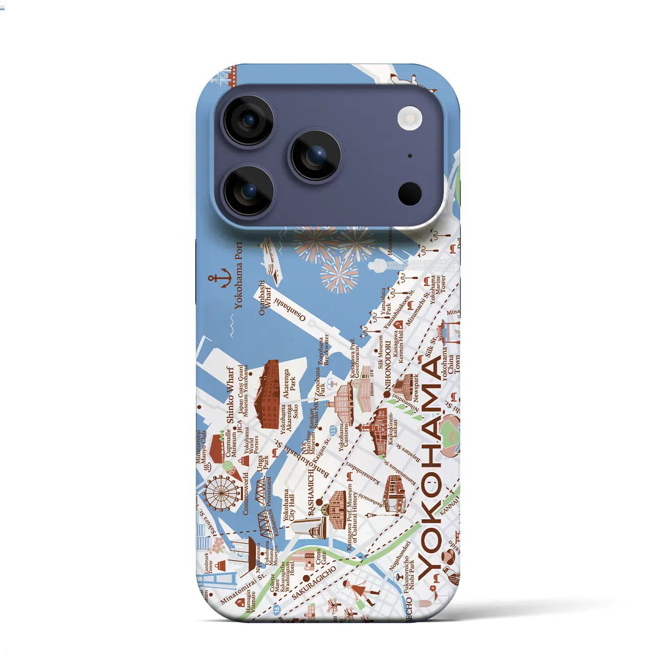 【横浜】イラストマップiPhoneケース（バックカバータイプ）