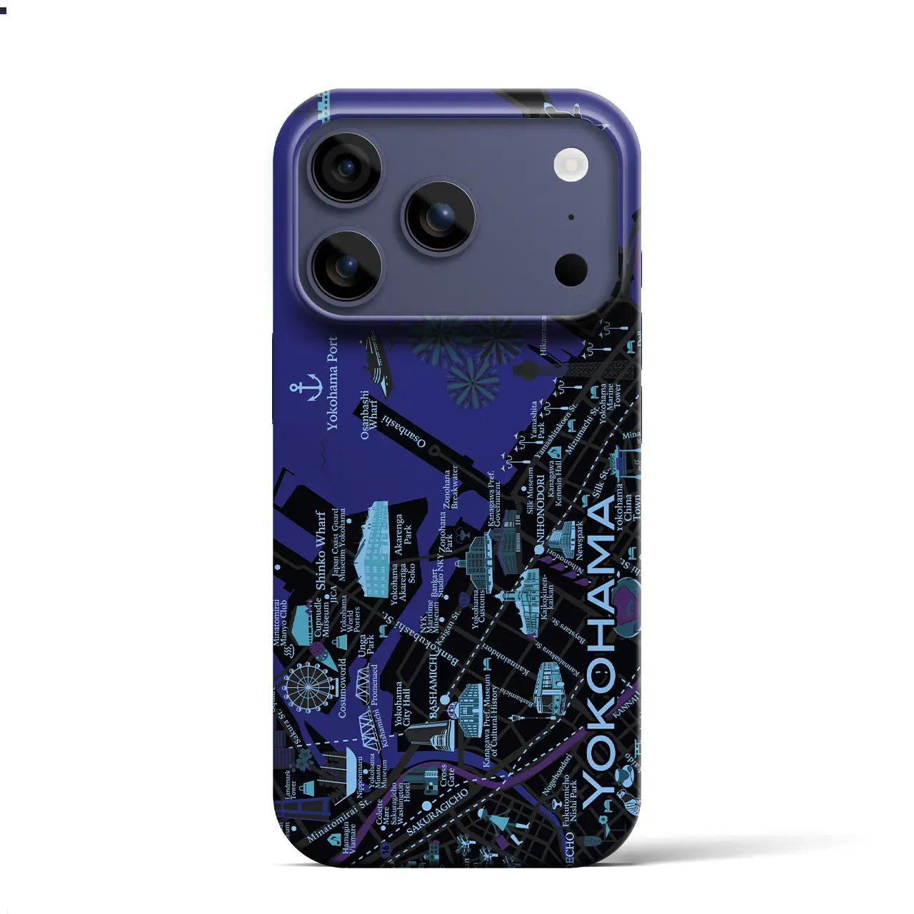 【横浜】イラストマップiPhoneケース（バックカバータイプ）