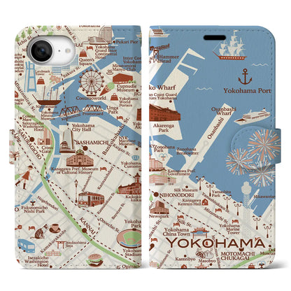 【横浜】イラストマップiPhoneケース（手帳タイプ）