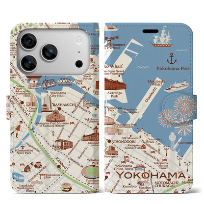 【横浜】イラストマップiPhoneケース（手帳タイプ）