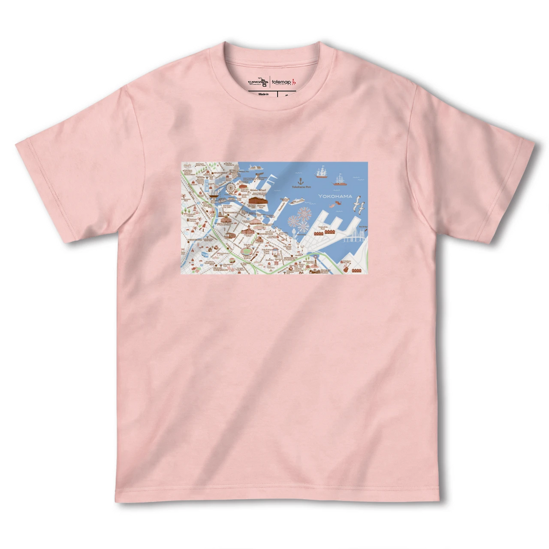 【横浜（神奈川県）】イラストマップTシャツ