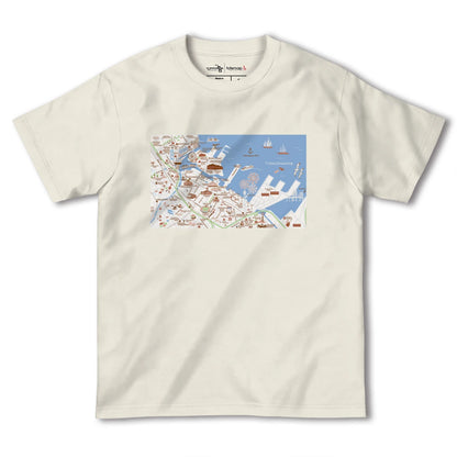 【横浜（神奈川県）】イラストマップTシャツ