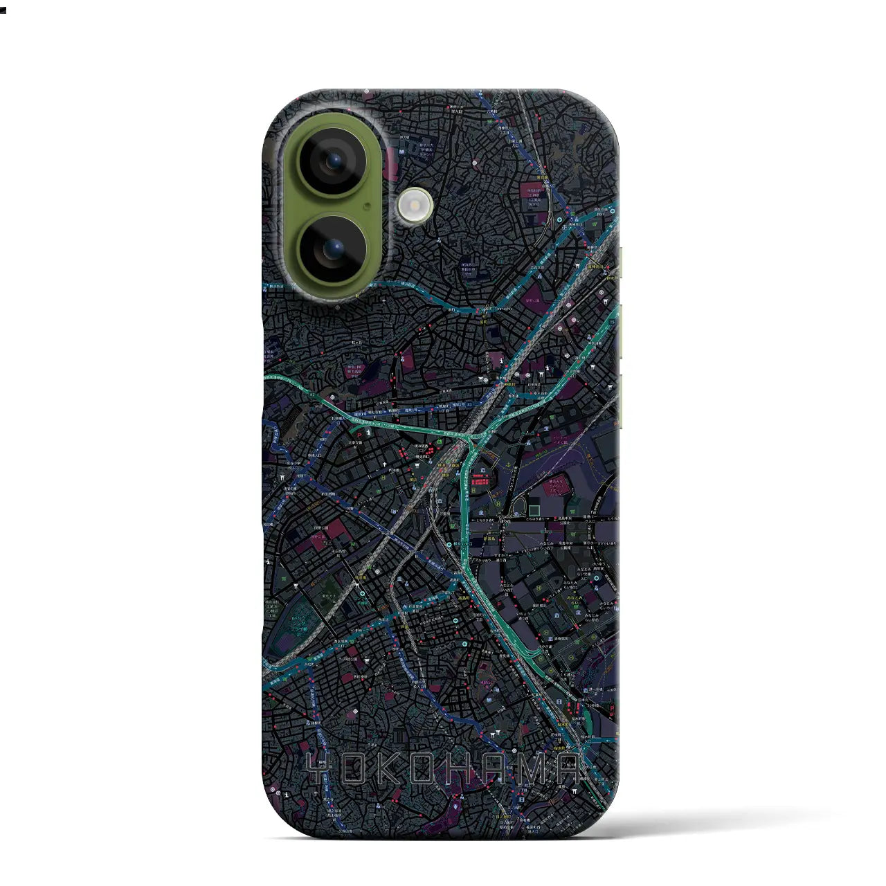 【横浜2（神奈川県）】地図柄iPhoneケース（バックカバータイプ）