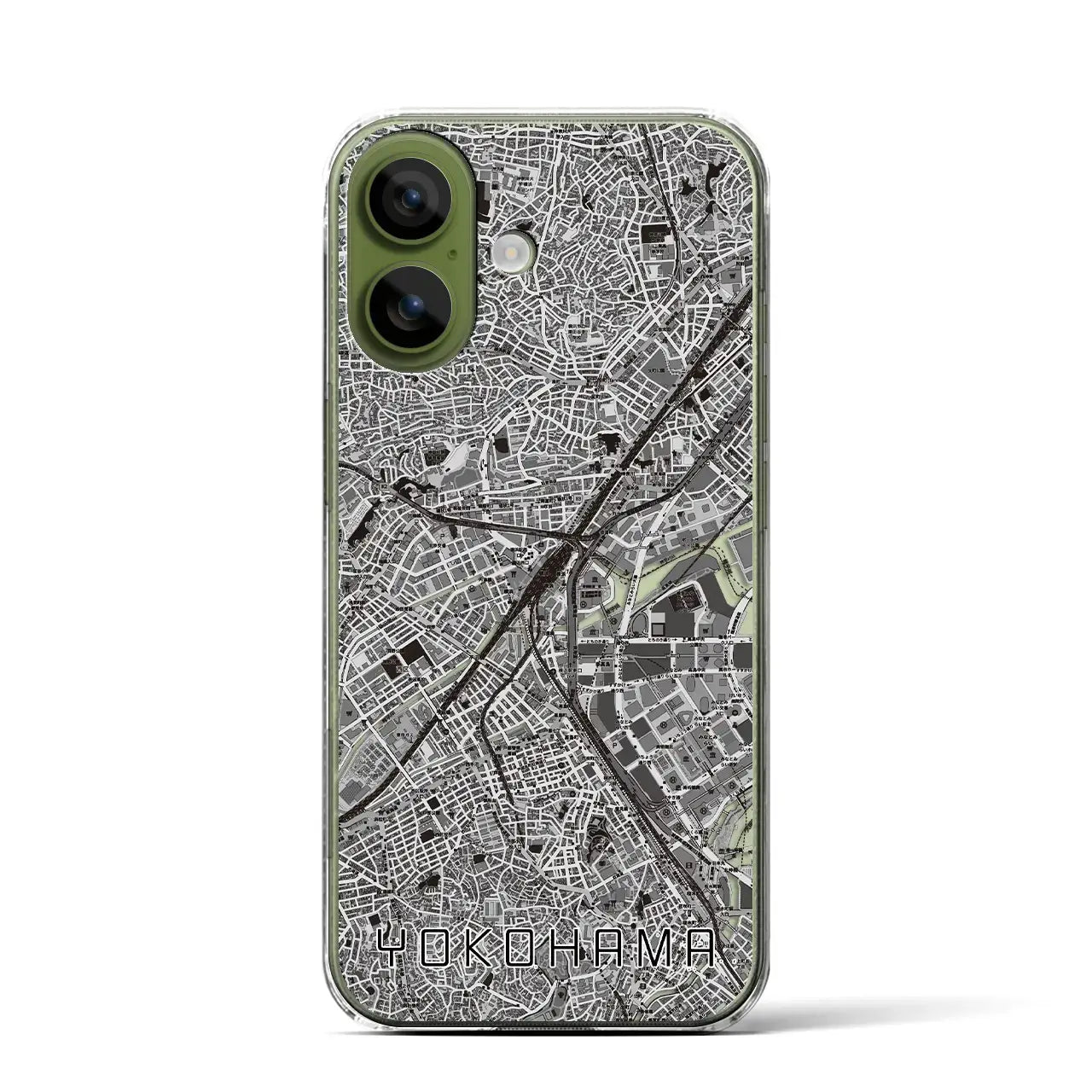 【横浜2（神奈川県）】地図柄iPhoneケース（クリアタイプ）