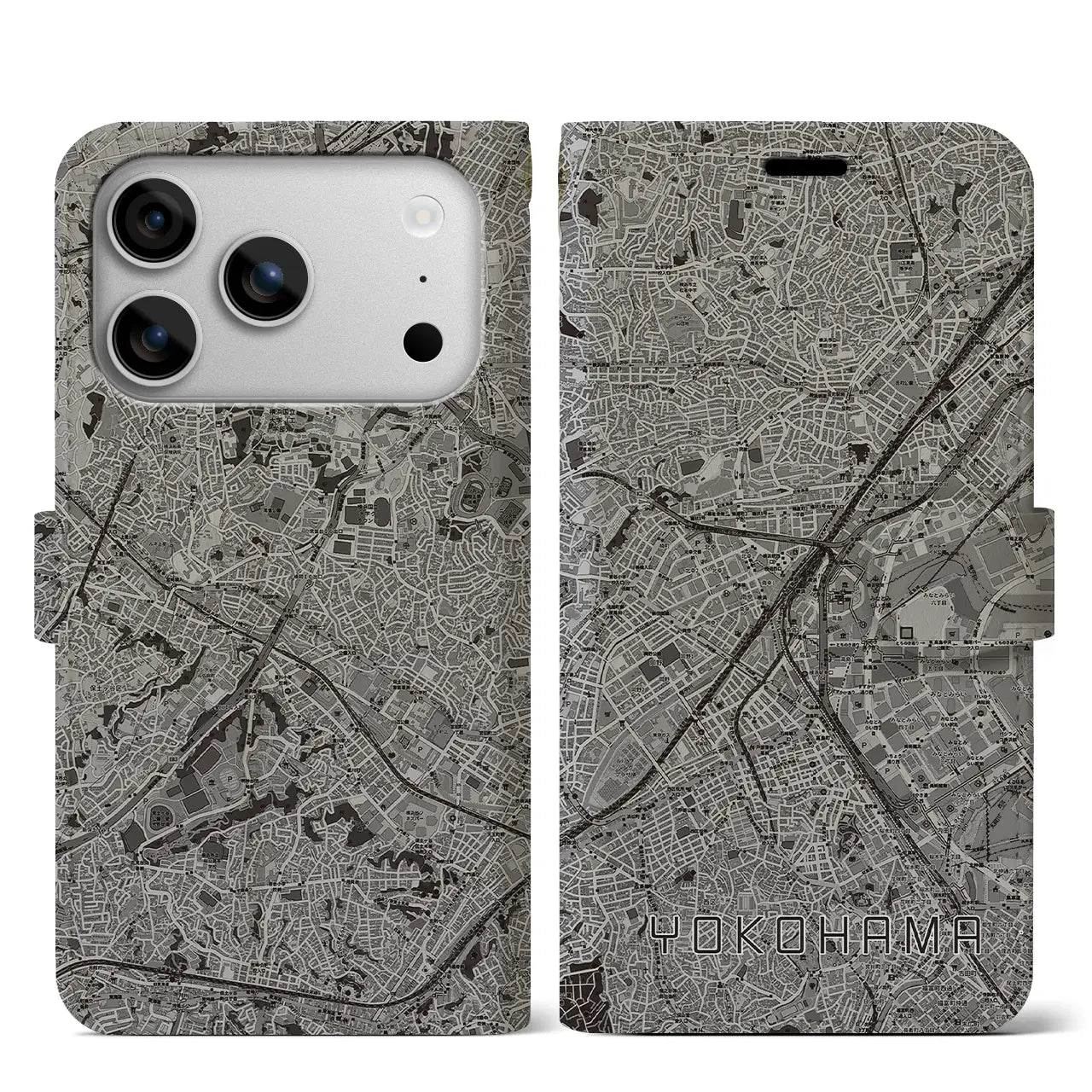 【横浜2（神奈川県）】地図柄iPhoneケース（手帳タイプ）