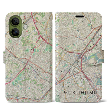 【横浜2（神奈川県）】地図柄iPhoneケース（手帳タイプ）