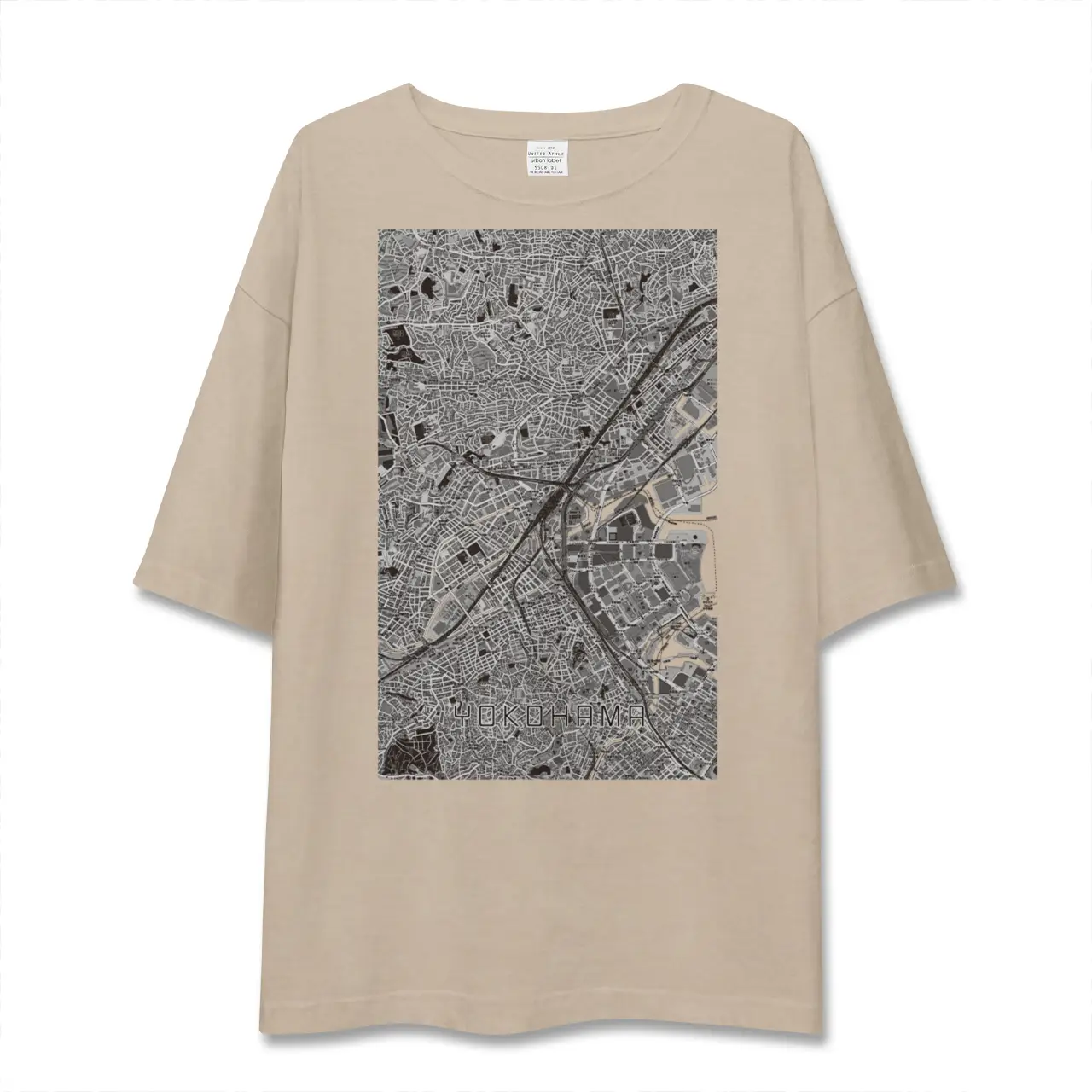 【横浜2（神奈川県）】地図柄ビッグシルエットTシャツ