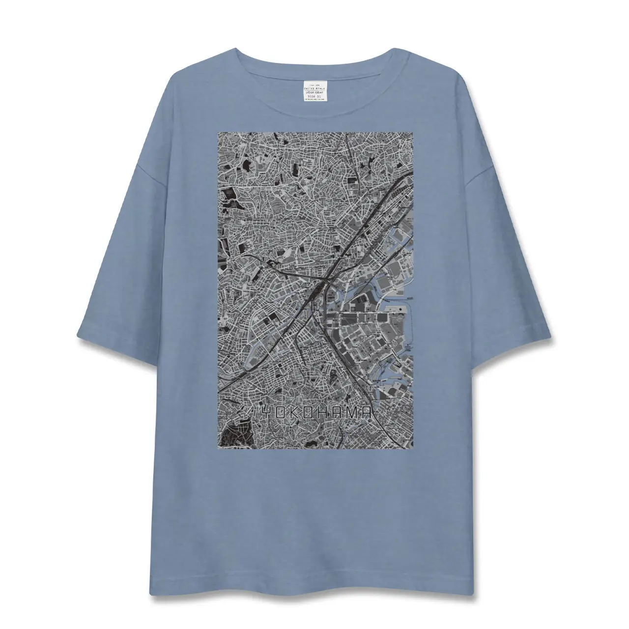 【横浜2（神奈川県）】地図柄ビッグシルエットTシャツ