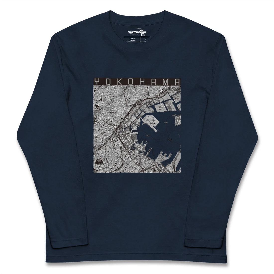 【横浜3(神奈川県)】地図柄ロングスリーブTシャツ