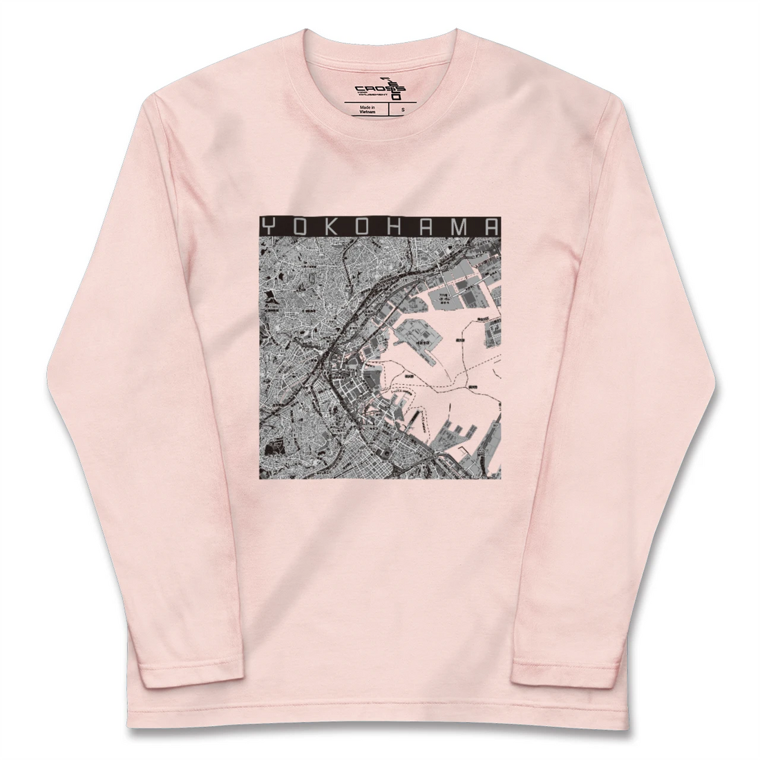 【横浜3(神奈川県)】地図柄ロングスリーブTシャツ