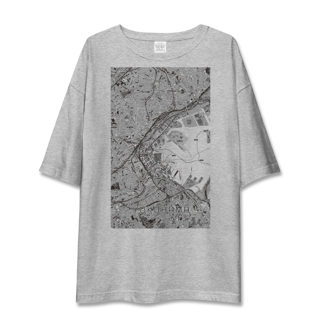 【横浜3（神奈川県）】地図柄ビッグシルエットTシャツ