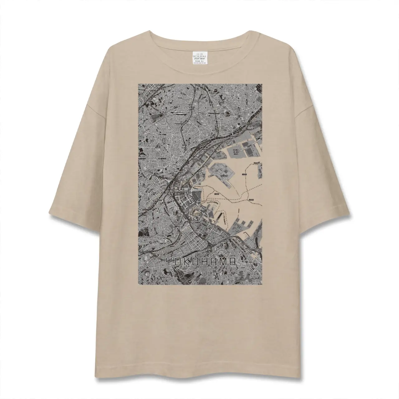 【横浜3（神奈川県）】地図柄ビッグシルエットTシャツ