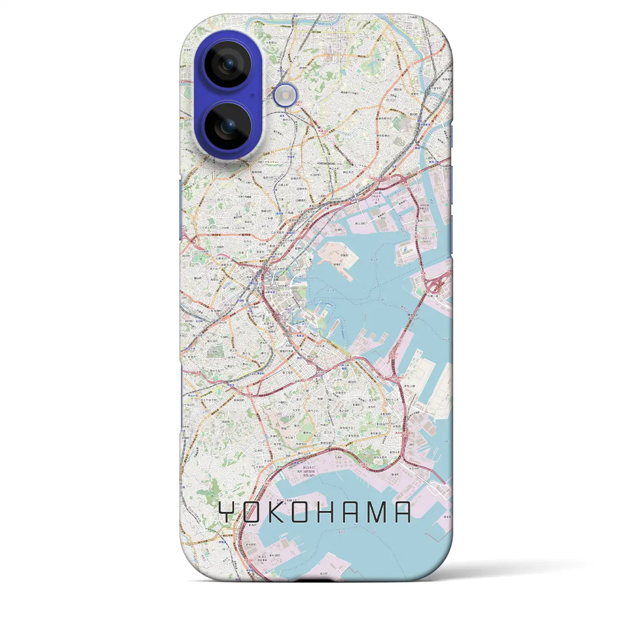 【横浜（神奈川県）】地図柄iPhoneケース（バックカバータイプ）ナチュラル・iPhone 16 Pro Max 用