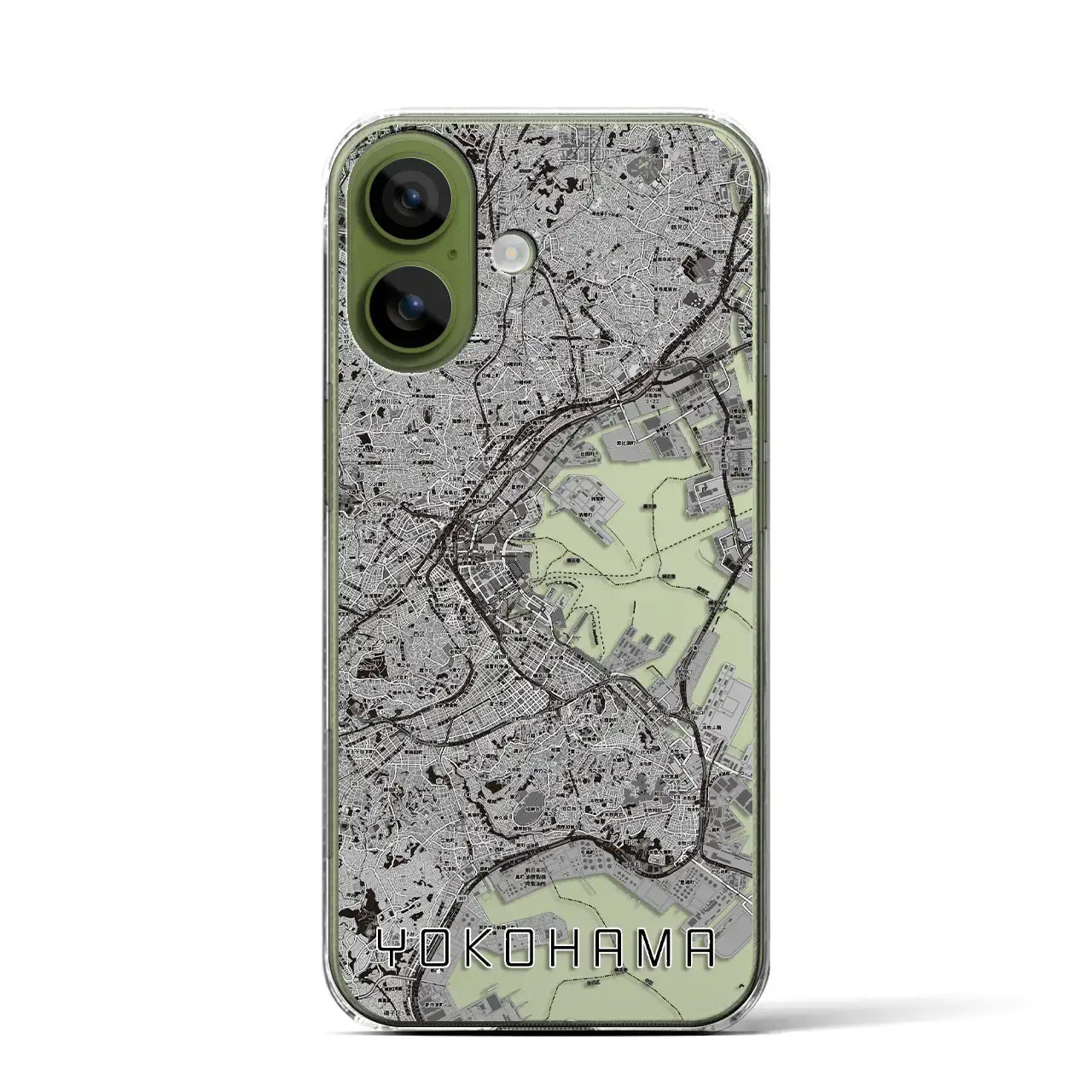 【横浜（神奈川県）】地図柄iPhoneケース（クリアタイプ）
