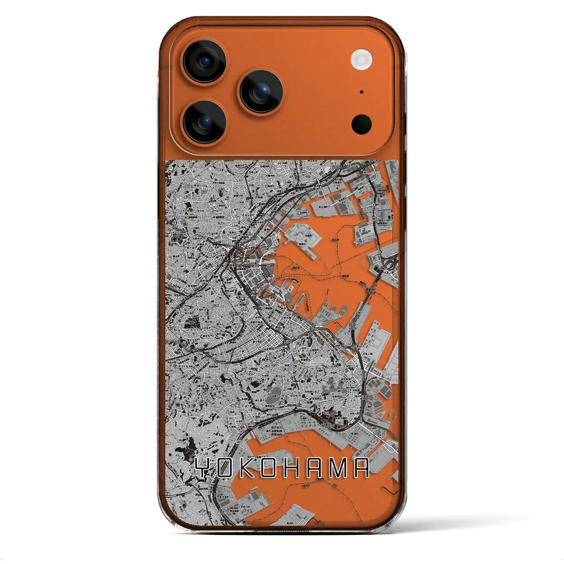 【横浜(神奈川県)】地図柄iPhoneケース(クリアタイプ)